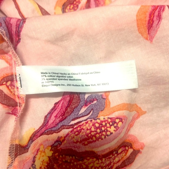 Eloquii Pink Floral Puff Sleeve Blouse - Picture 5 of 5